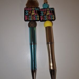 'Minding My Own Small Business' Hand Beaded Pen
